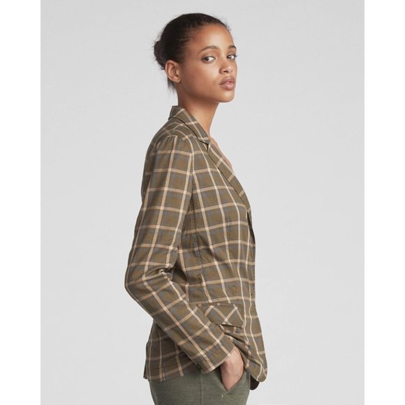 Rag and Bone Sybil Blazer Plaid Green (Size 0) - Picture 3 of 13